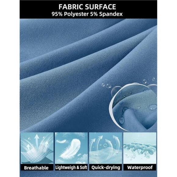 Mens Joggers with Zipper Pockets Lightweight Sweatpants Athletic Pants for Gym - Picture 5 of 7